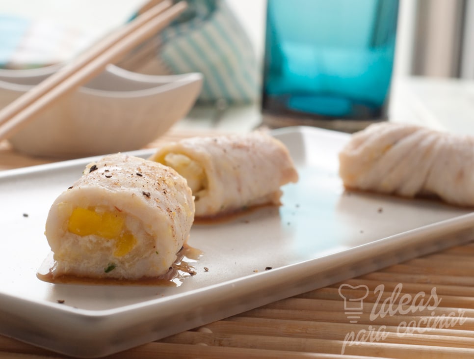 Hake Rolls įdaryti mango