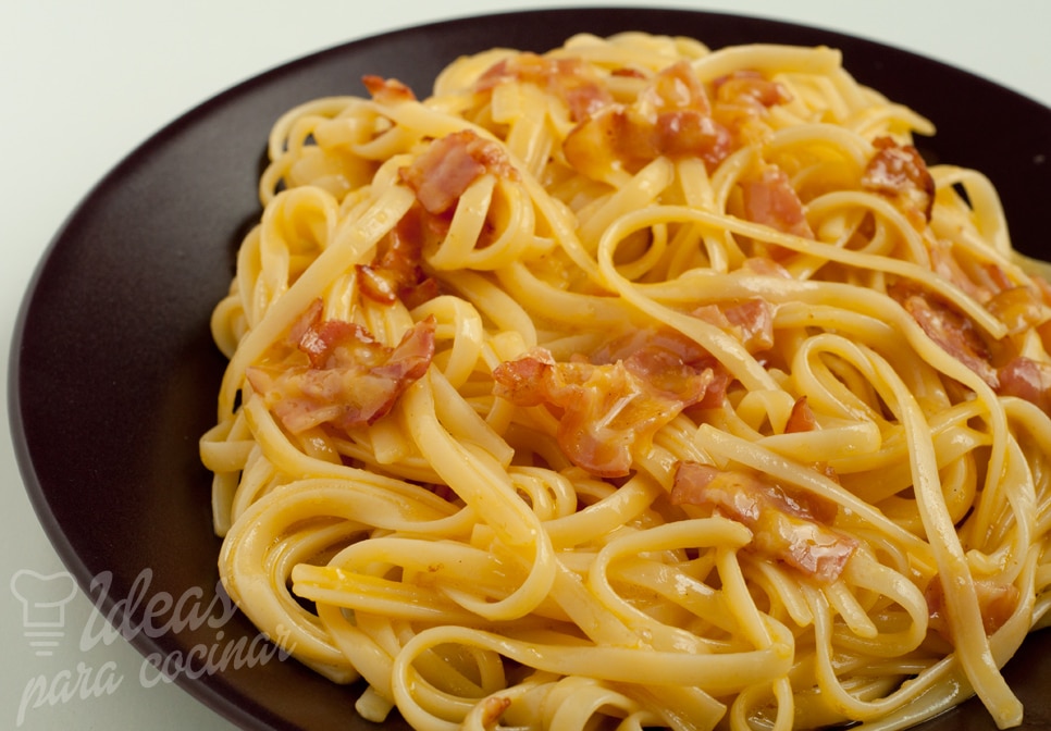 Carbonara spagečiai be grietinėlės 01