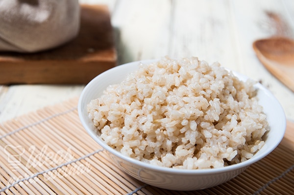 Taza de arroz integral cocido