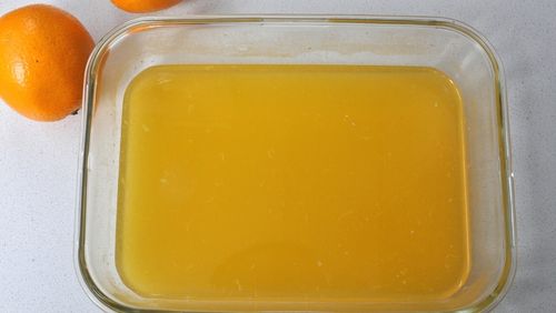 Sorbete de naranja antes de congelar