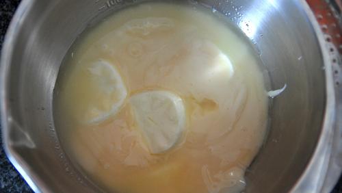 Preparación mousse de limón