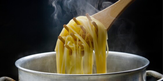 Cociendo pasta al dente